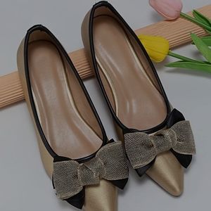 Metallic Bow Flats